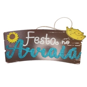 PLACA FESTA NO ARRAIA