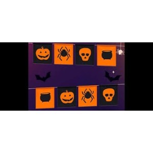 BANDEIROLA PLASTICA 10 M ESTAMPADA HALLOWEEN