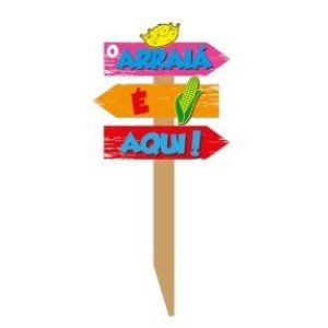 PLACA SETAS ARRAIA É AQUI