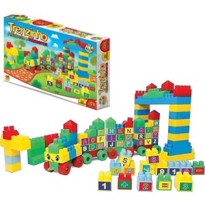 TRENZINHO ALFABETO E NUMEROS BLOCOS DE MONTAR