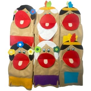 FANTOCHE FELTRO INDIGENAS C/6 JOD