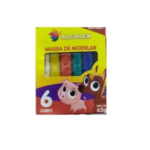 MASSA DE MODELAR COM 6 CORES